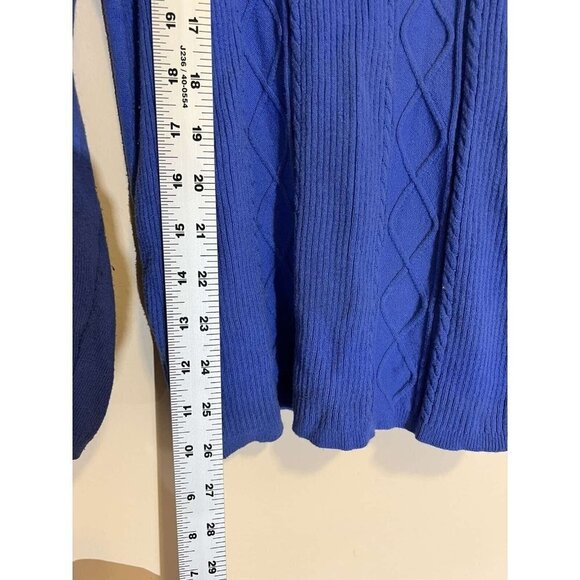 LAURA SCOTT Blue Women Size large Women's blue classic sweater - Picture 3 of 9